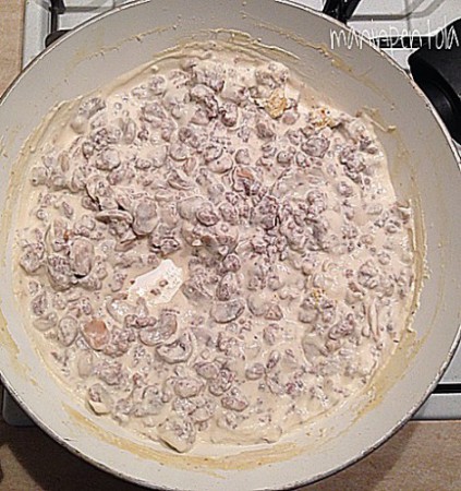 Garganelli salsiccia e funghi