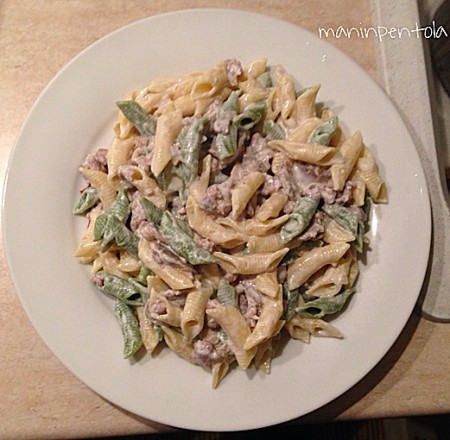 Garganelli salsiccia e funghi
